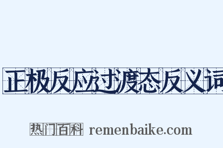 正极反应过渡态反义词是什么意思的图片